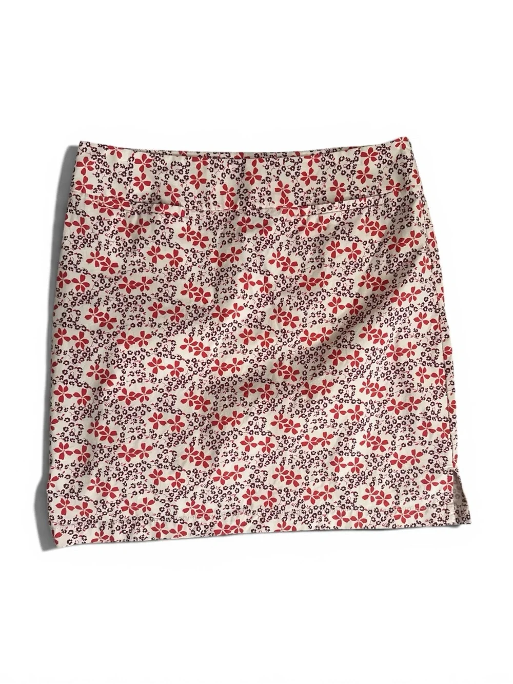 Gap A-Line Skirt Red & Purple Floral Size 10